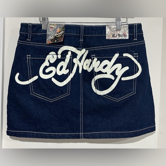 Ed Hardy Denim Skirt - Picture 2 of 8